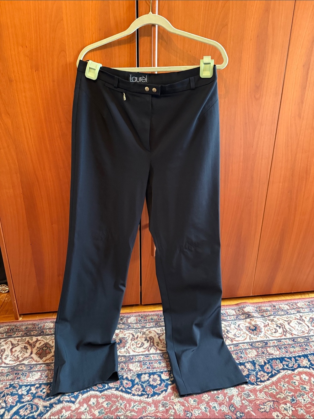 Laurel Black Women's Tailored Wide-Leg Pants